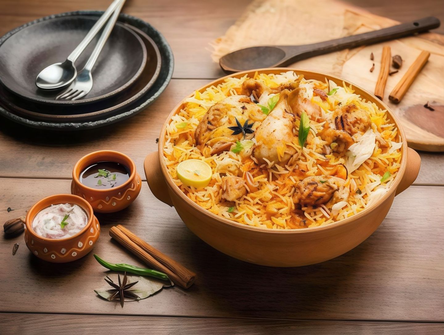 فخار برياني دجاج + بيبسي مجاني