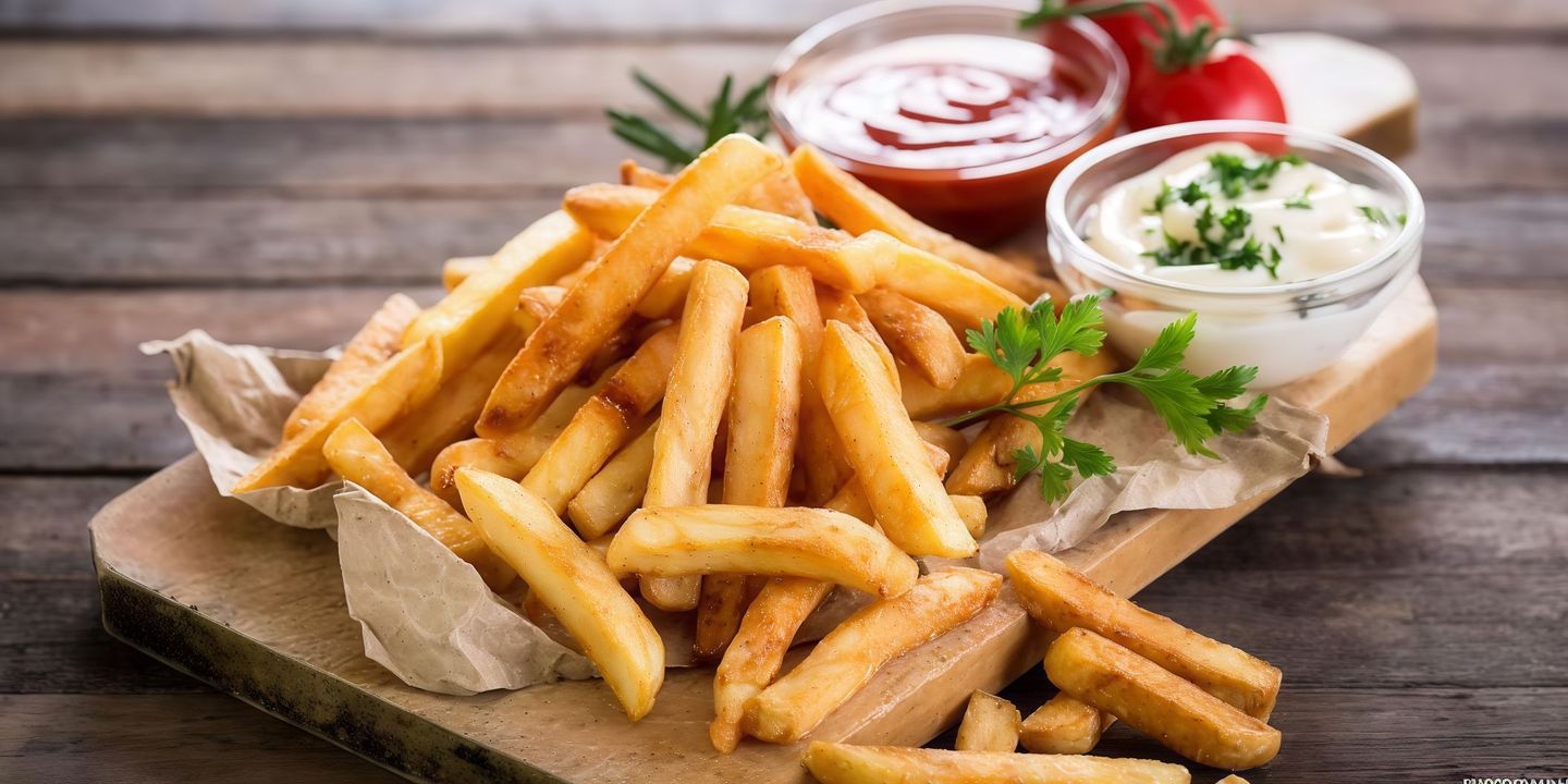 صحن بطاطس كبير مع صوص