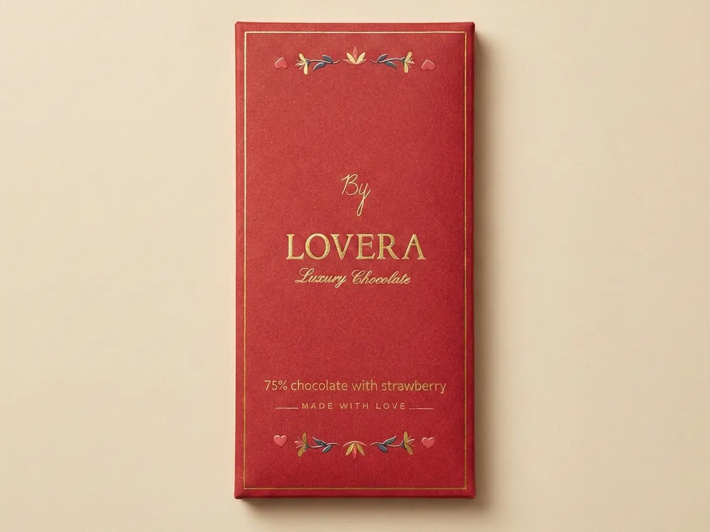 Dark Chocolate Bar With Strawberry Pcs