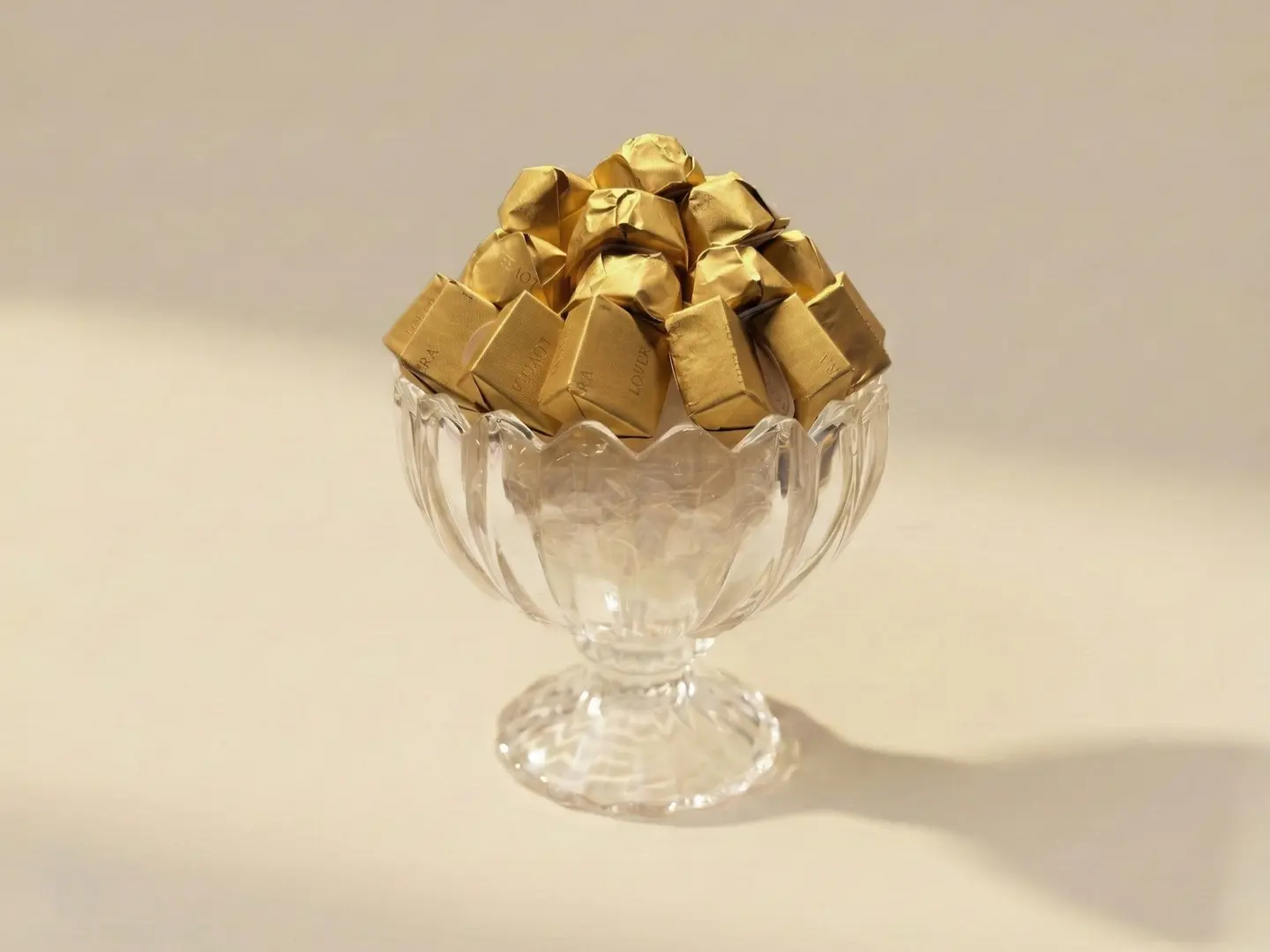 صحن كريستال ميني مغلف