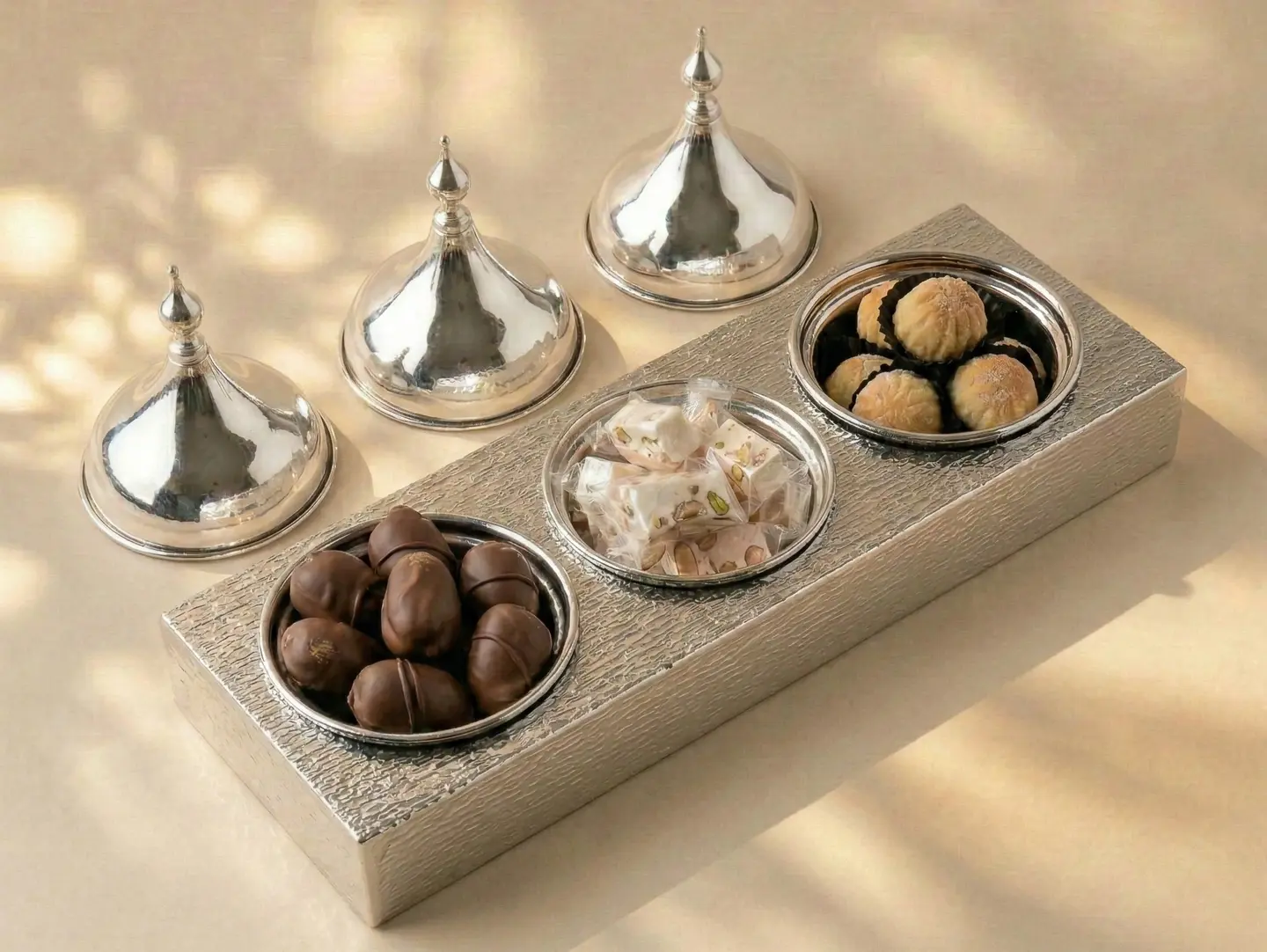 صينية ستيل ثلاثية