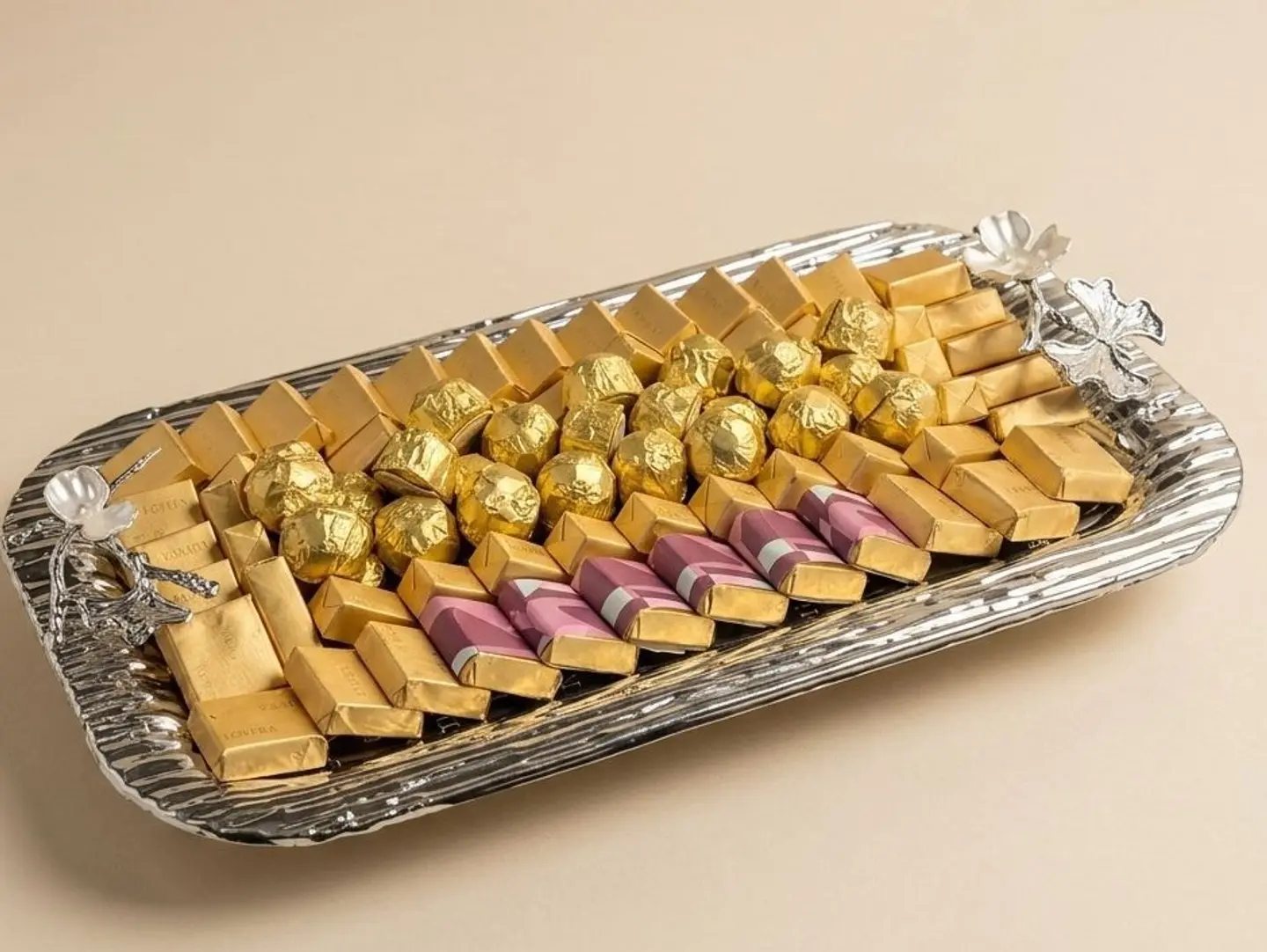 Mihrab Tray Gold Wrapped