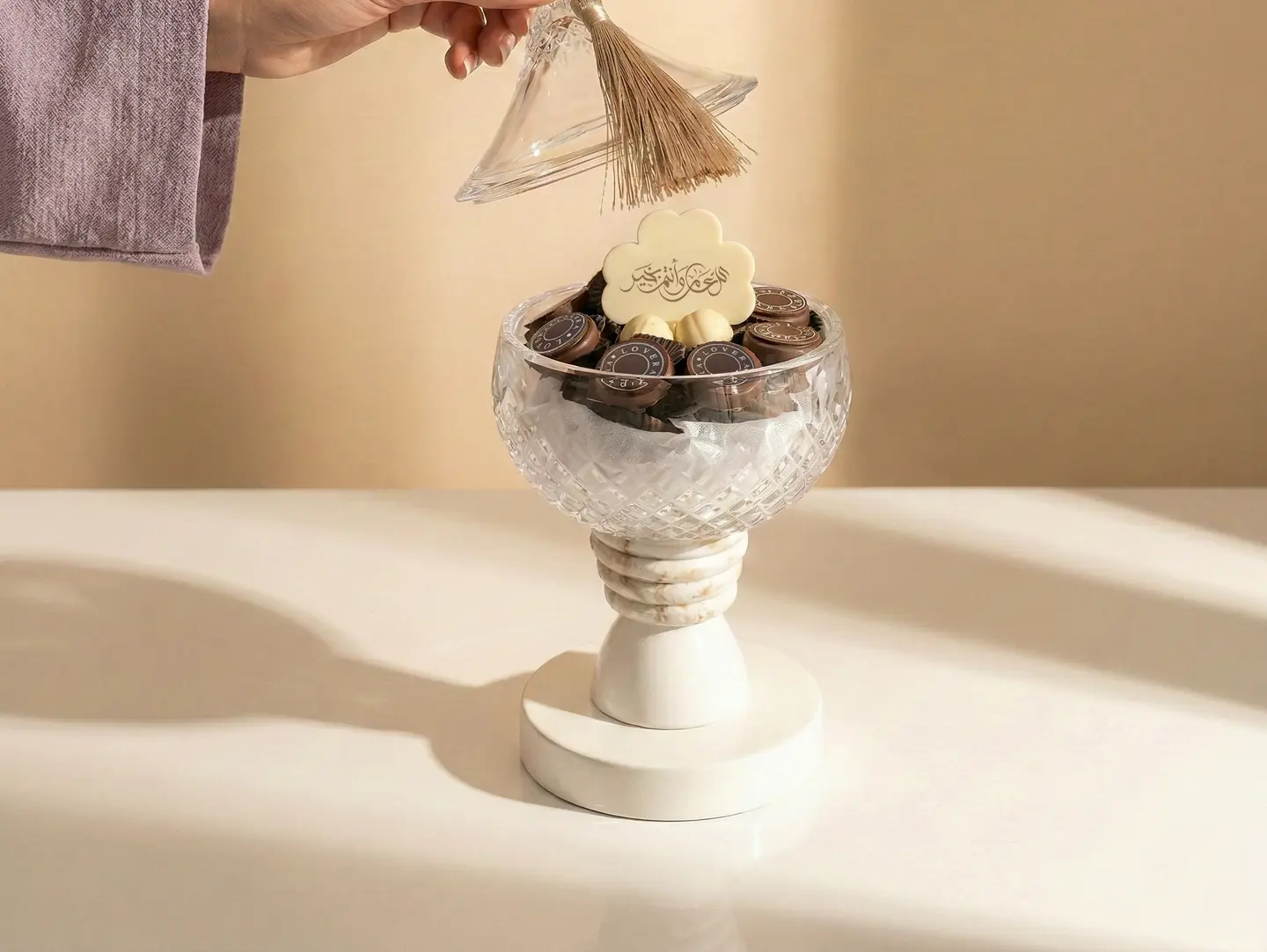 Mini Crystal Vase With Lid