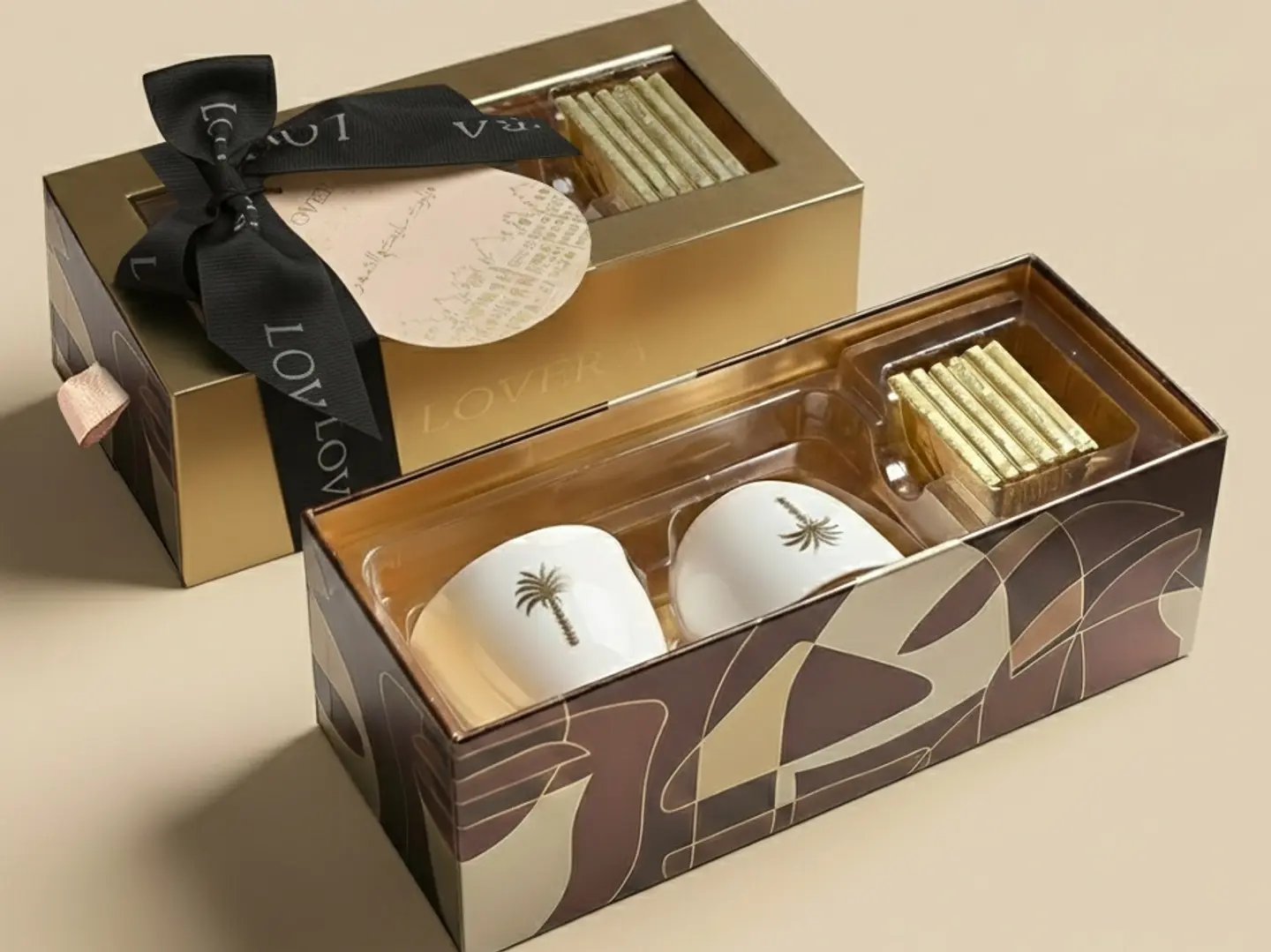 بوكس فنجال قهوة مع الشوكلاتة