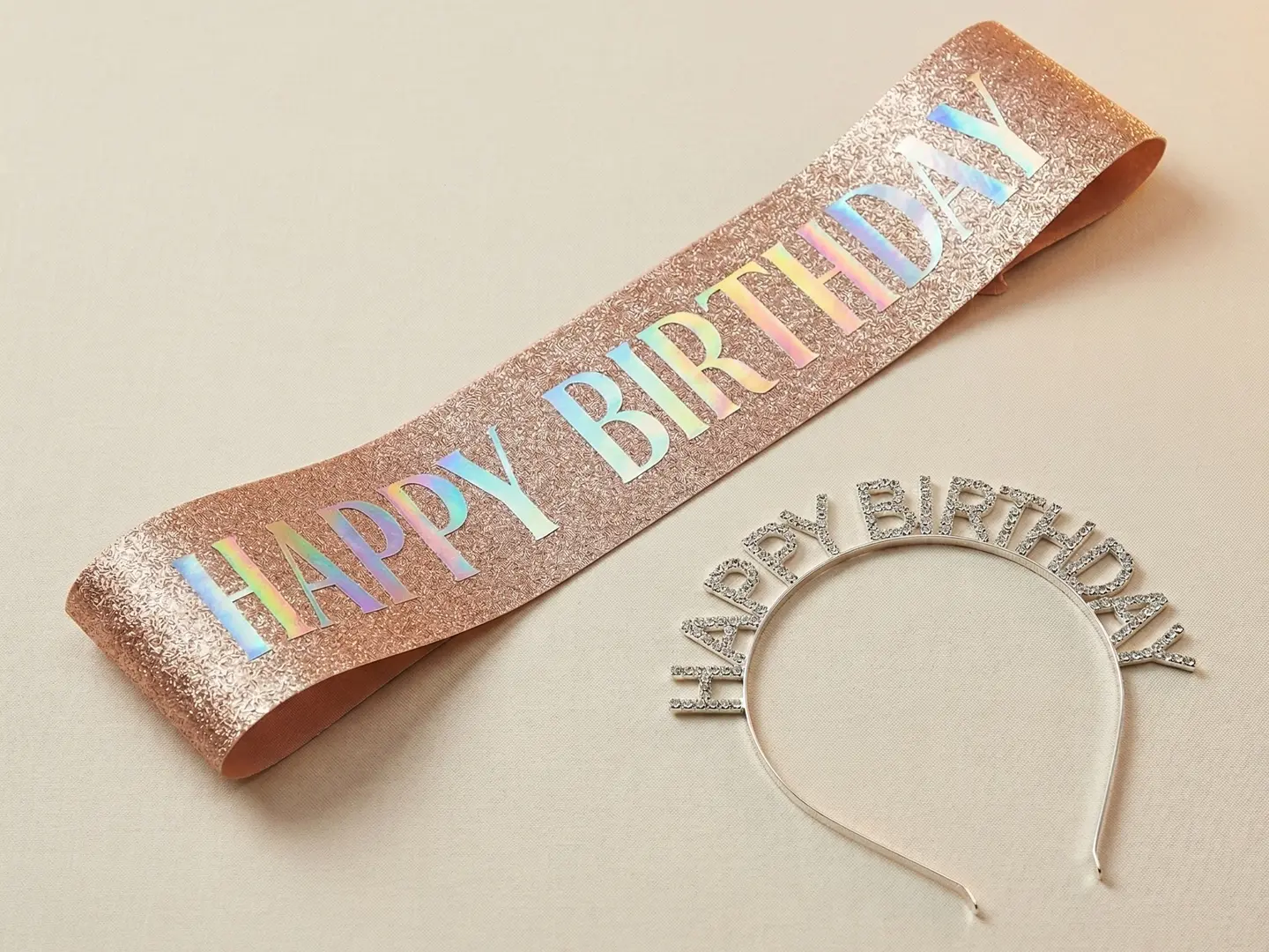 Birthday Sash & Crown Topper