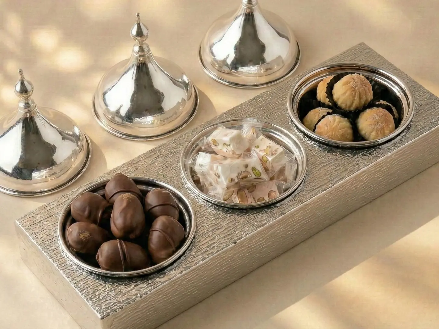 صينية ستيل ثلاثية