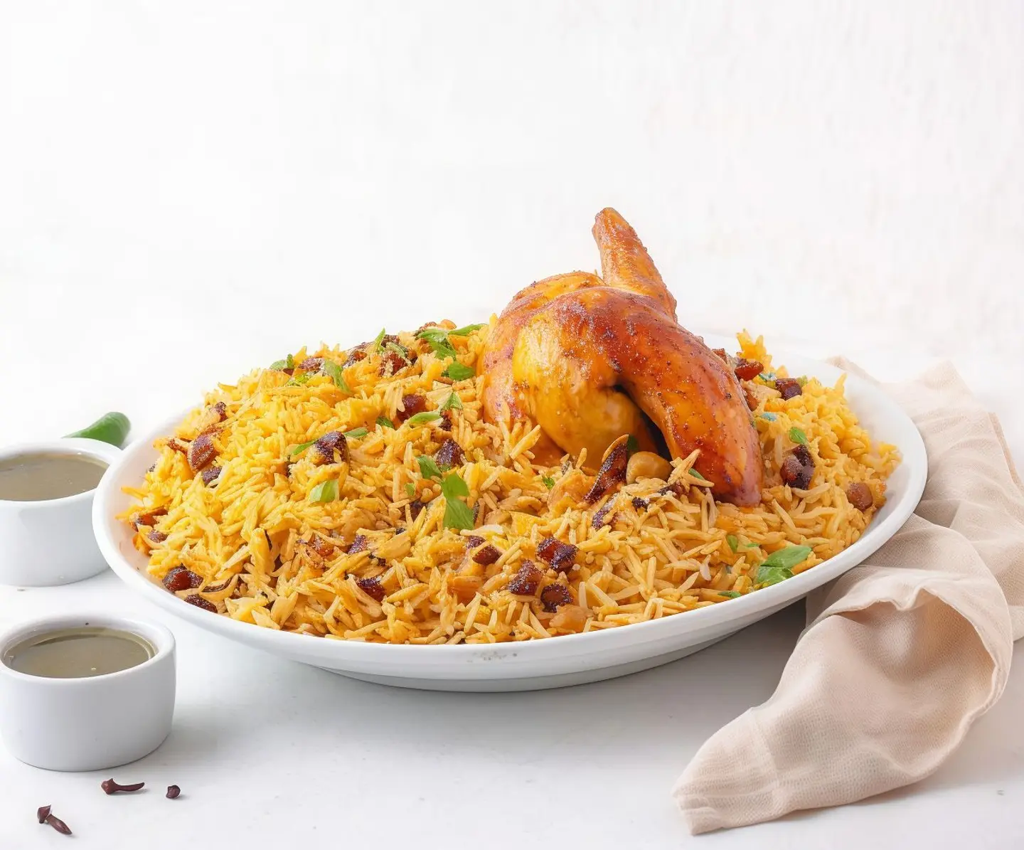 نصف حبه دجاج شوايه مع الرز