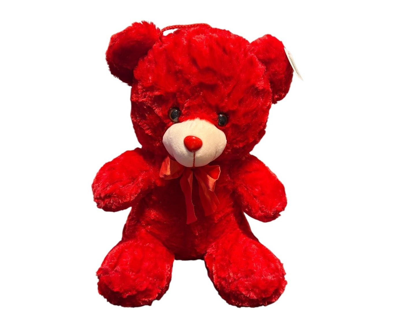 Luxurious Red Teddy Bear With A Soft Classic Design