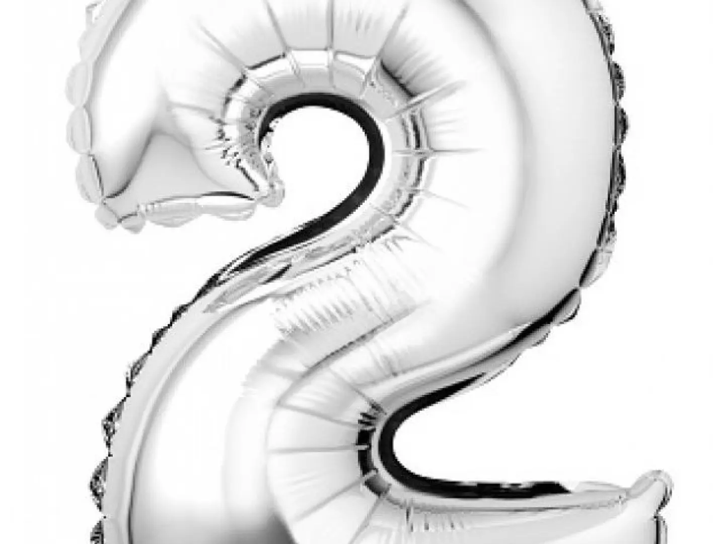 Silver Number Balloon 2
