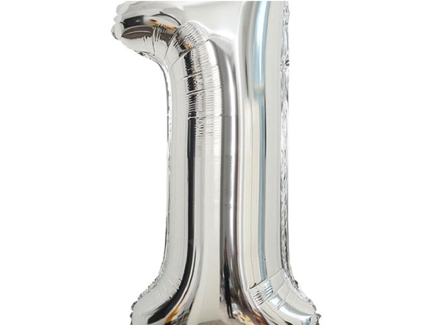Silver Number Balloon 1