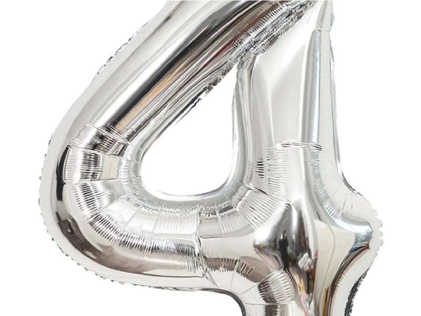 Silver Foil Number 4 Balloon