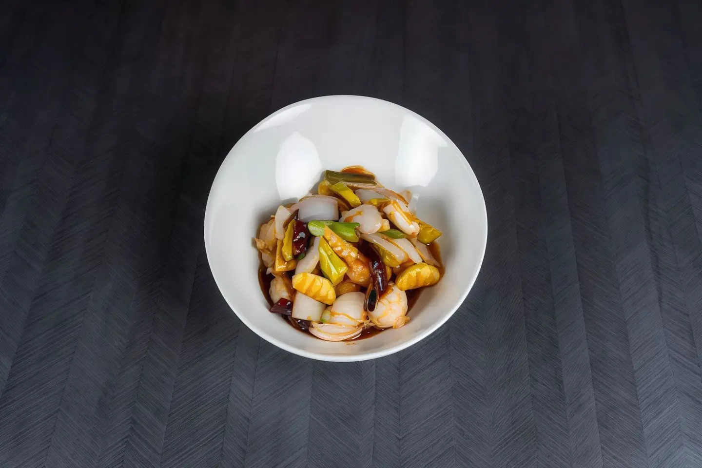 Shrimp With Dry Chili And Garlic