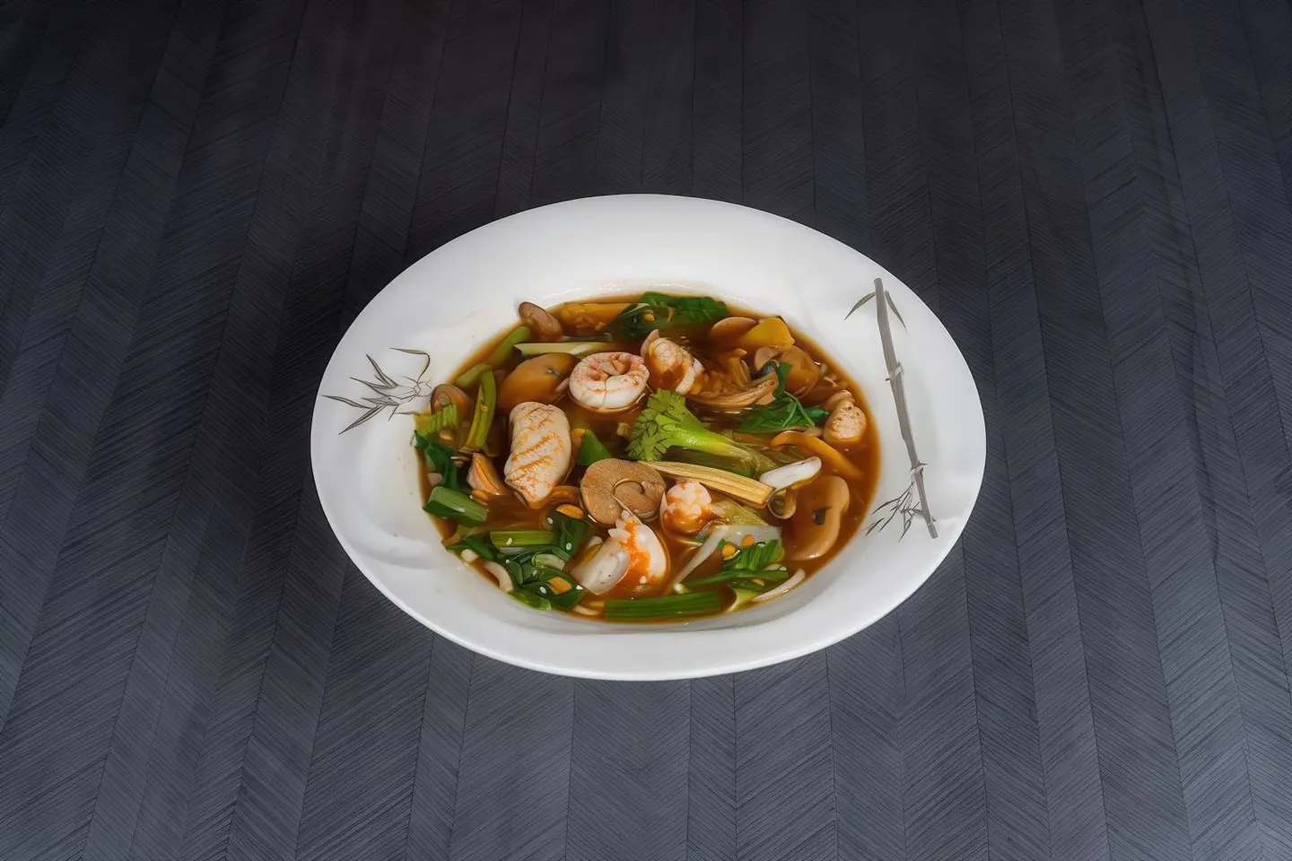 Mixed Seafoods Noodle Soup