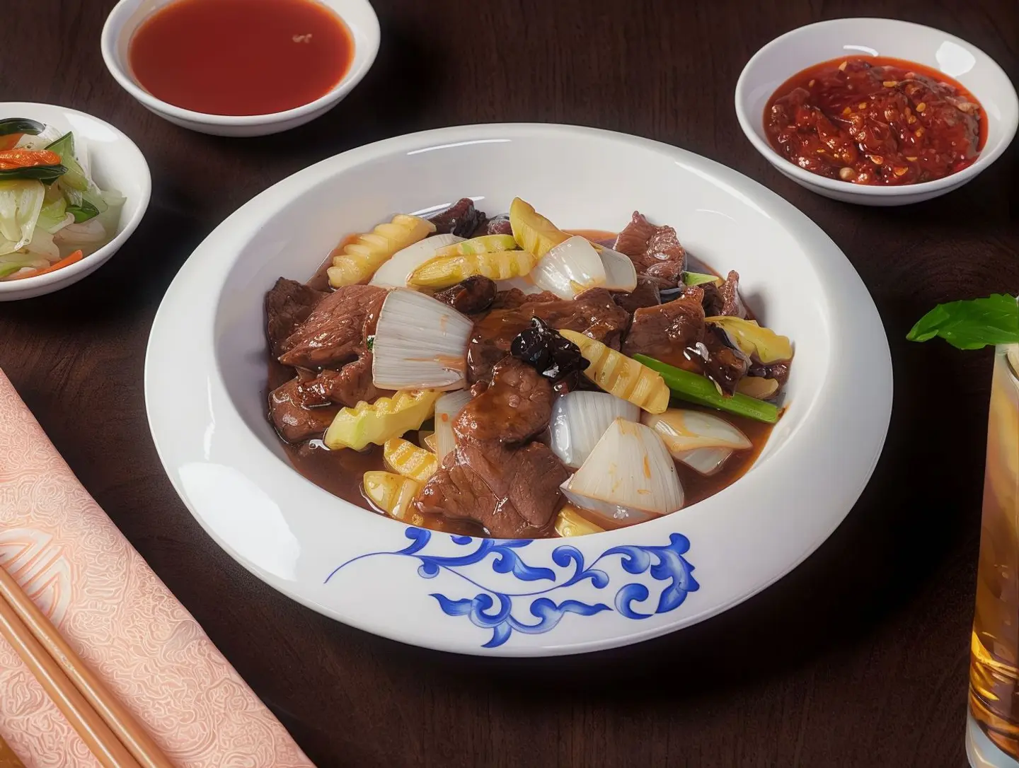 Beef With Dry Chili And Garlic
