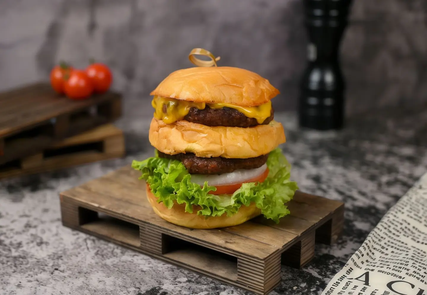 Cow Boy Burger Sandwich