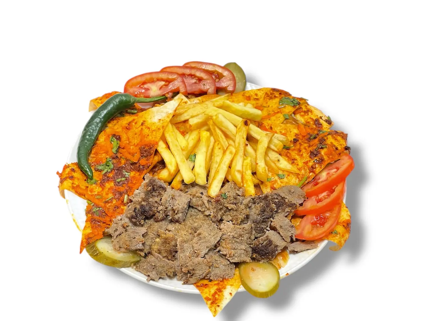 صحن عربي لحم مفروط