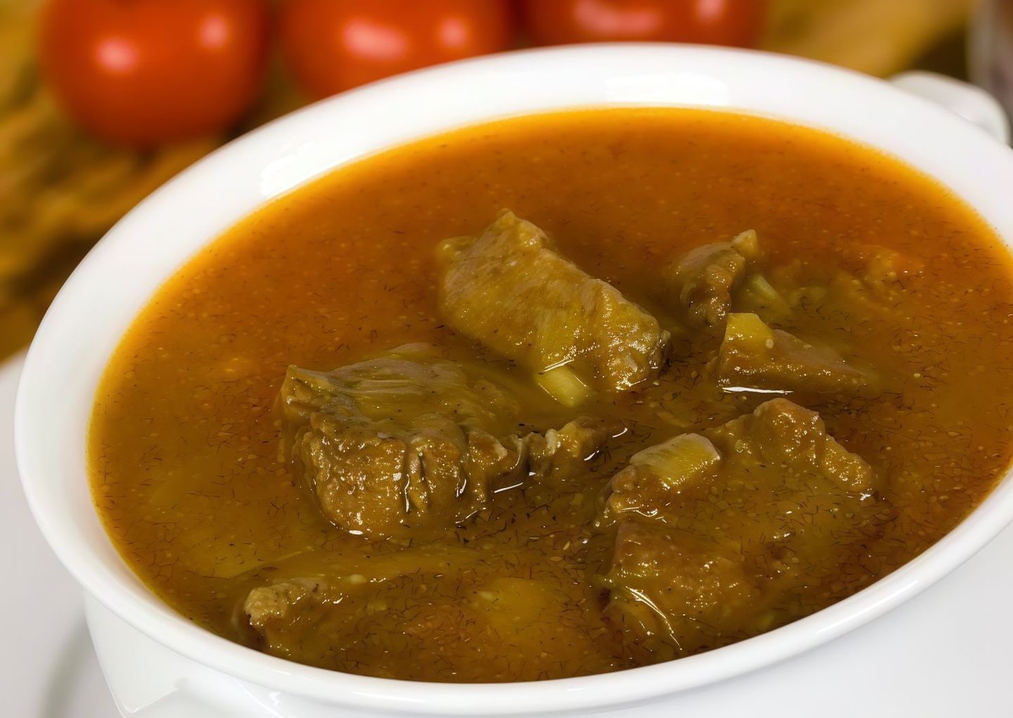 شوربة لحمه مع الارز و الخضار