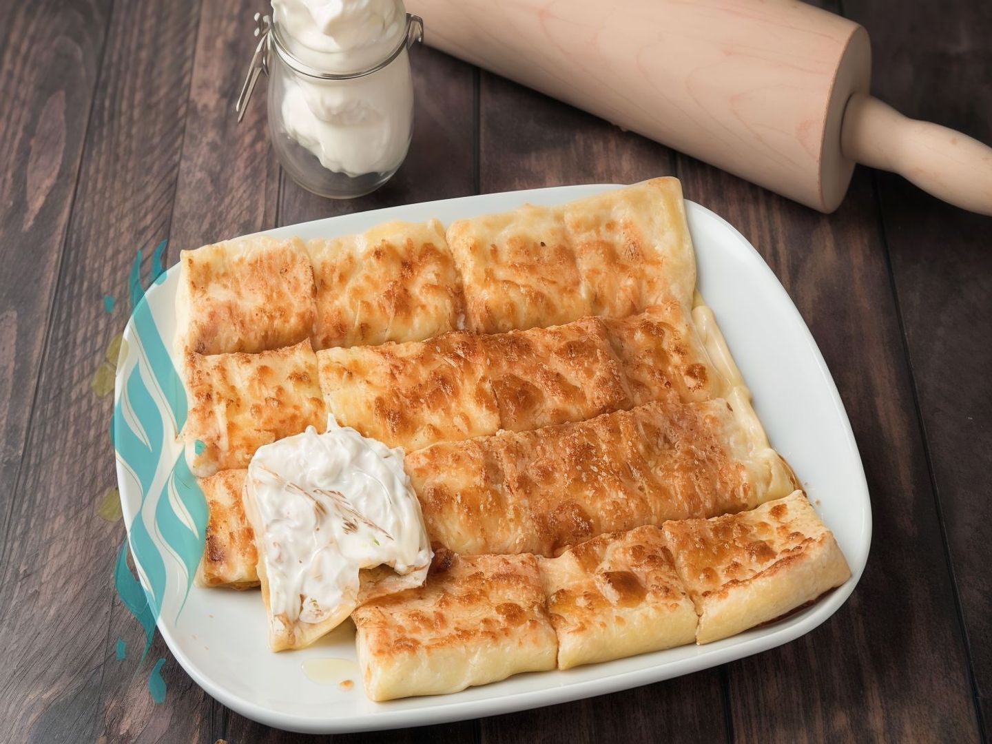 Mutabbak With Cream Cheese