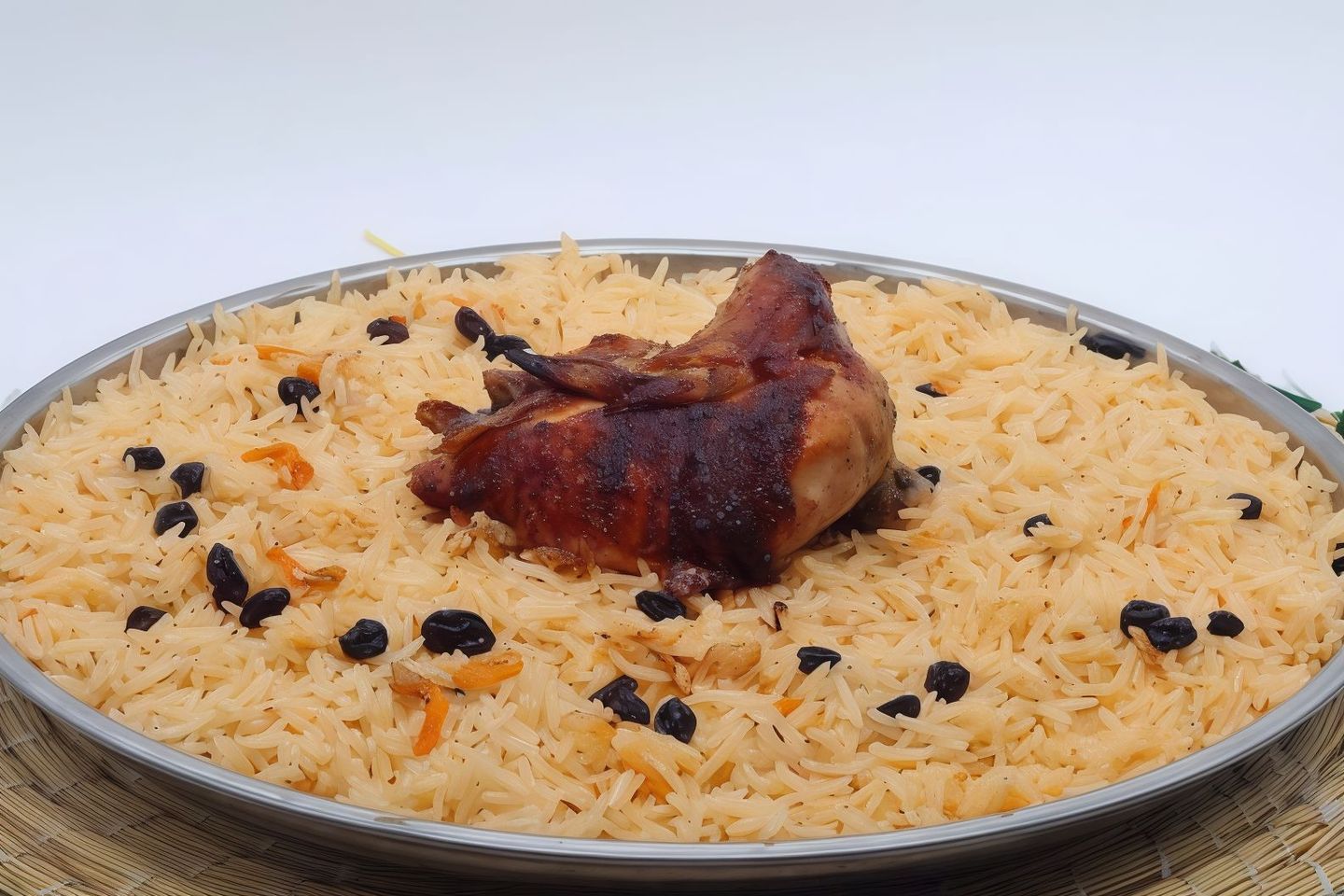 ربع دجاج شواية مع رز