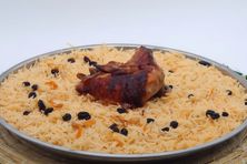 ربع دجاج شواية مع رز