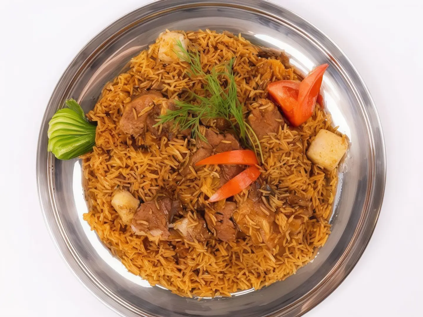 لحم حاشي مضغوط مع رز احمر