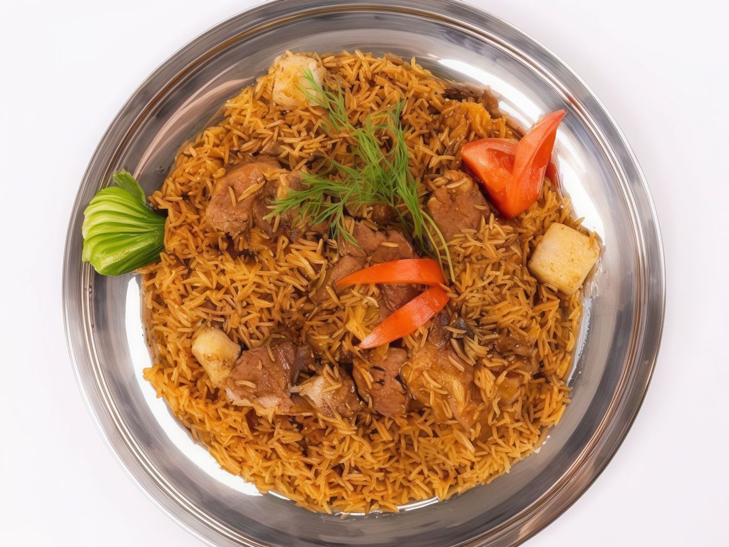 لحم حاشي مضغوط مع رز احمر