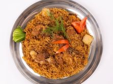 لحم حاشي مضغوط مع رز ابيض