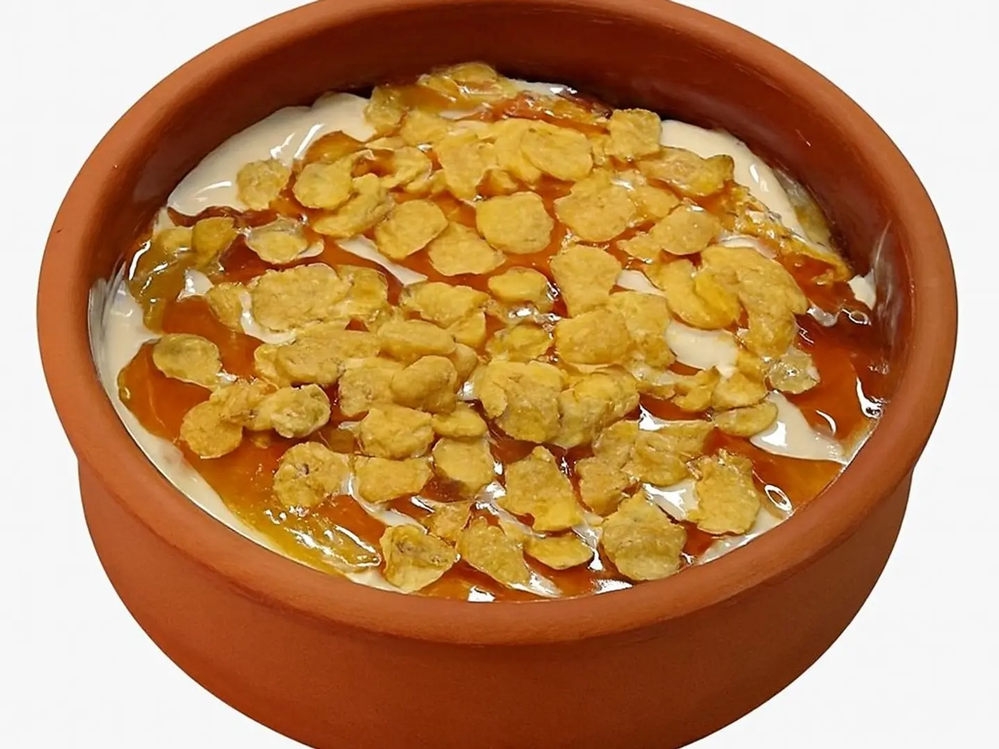 Cream Double Masoub With Honey And Corn Flakes