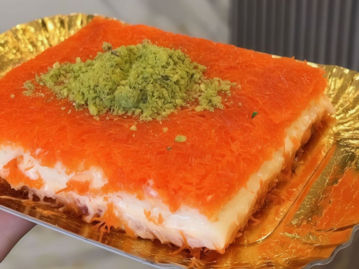 كنافة بالجبنة السائلة