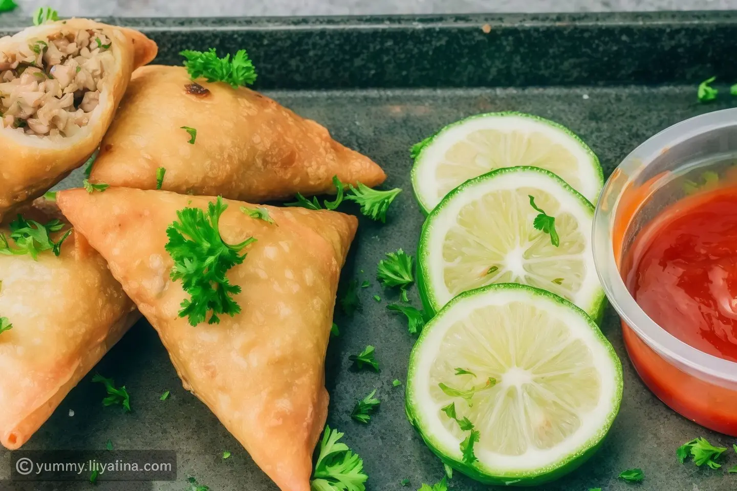 Chicken Samosa Platter - Small 10 Pcs