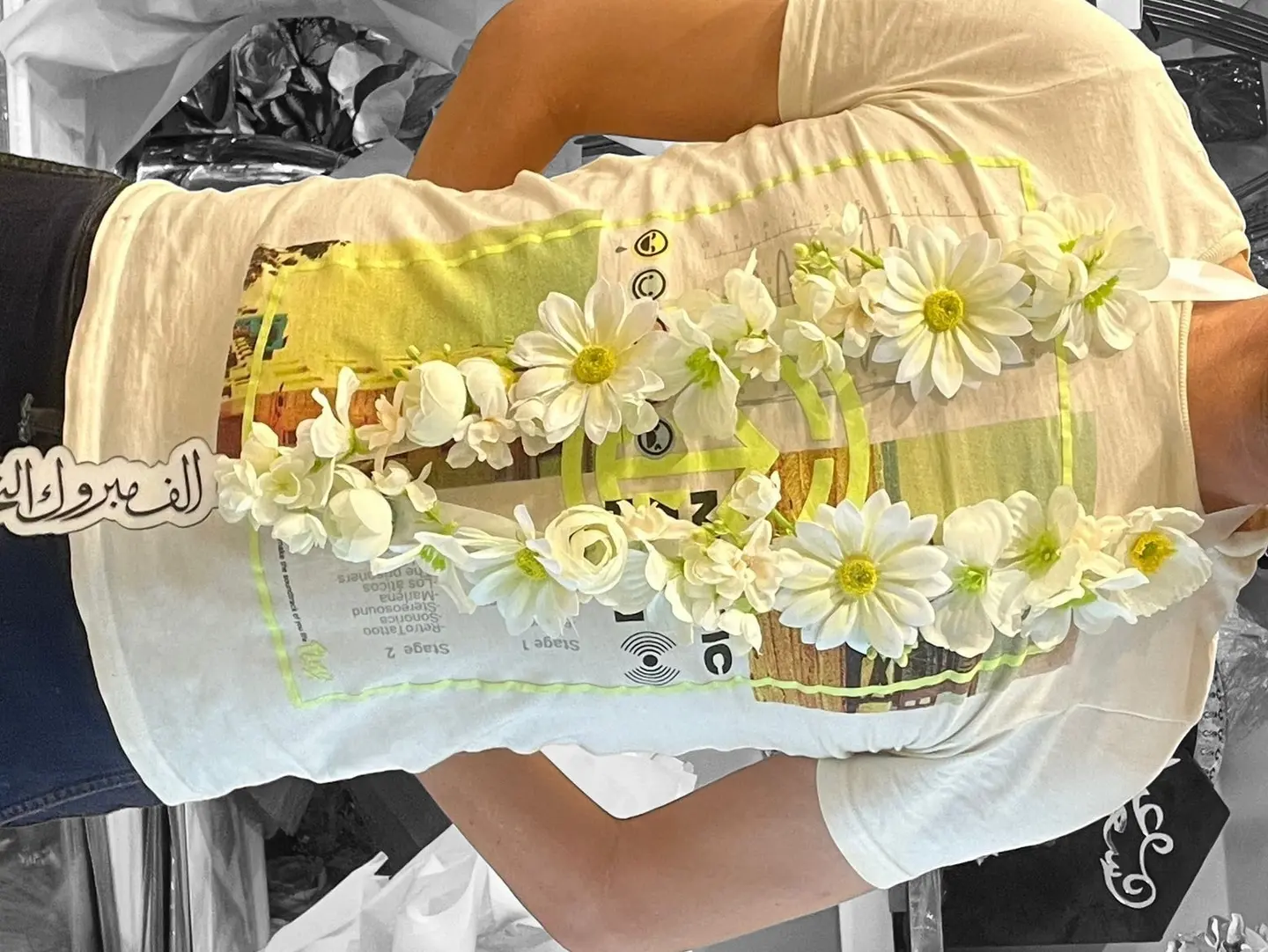 Light Floral Necklace With Baby Rose Sprigs