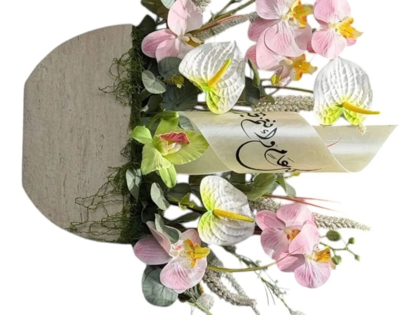 فازه العيد الزهور سمبوديومو اغصان الاوركيد الاكسسورات