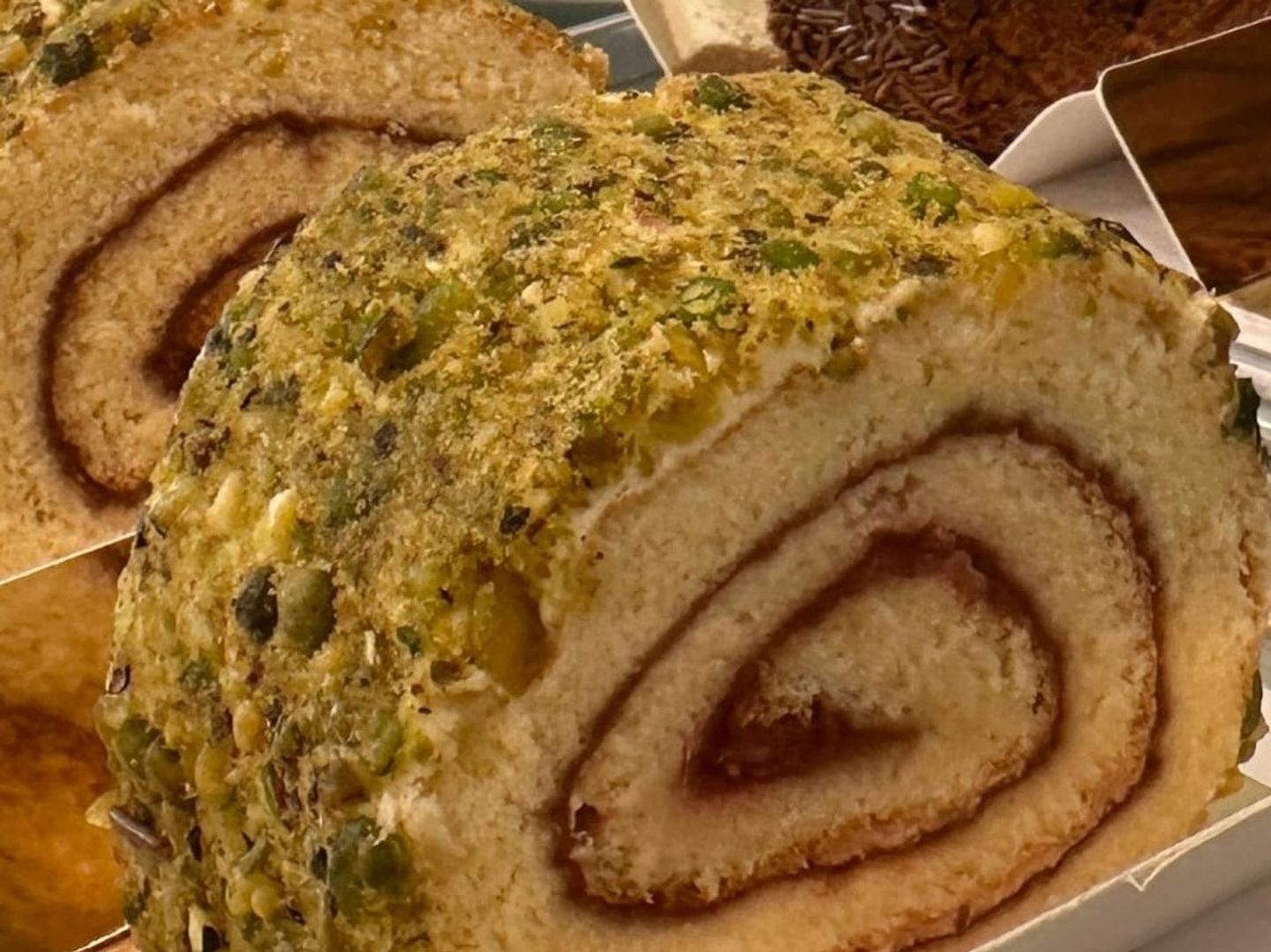Pistachio Swiss Roll