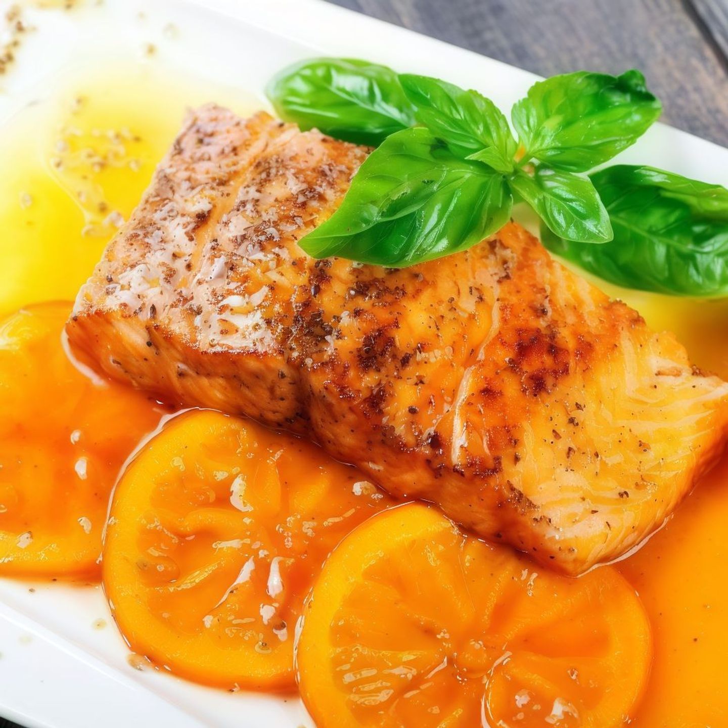 Grilled Salmon With Orange Sauce