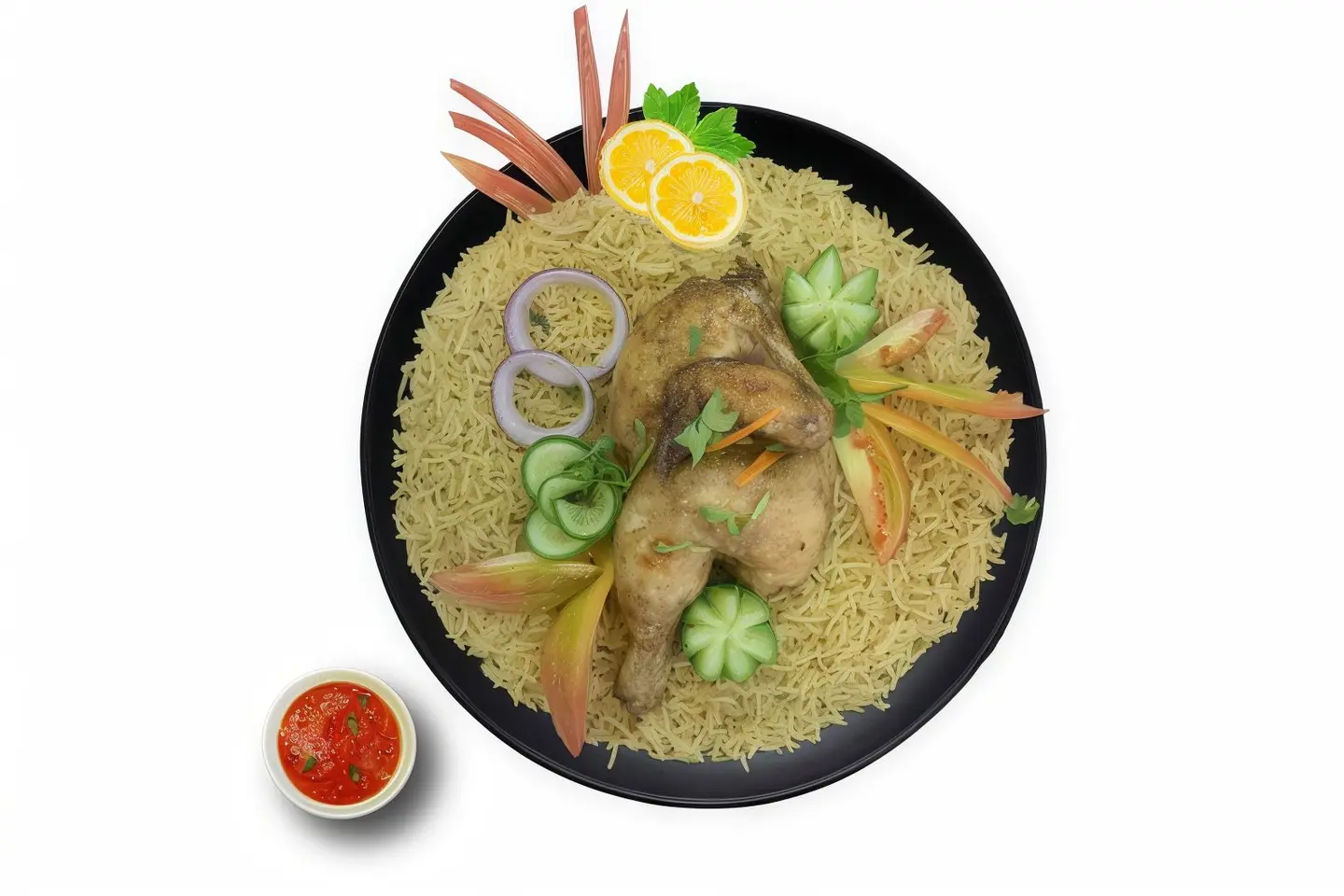 نص دجاج برياني