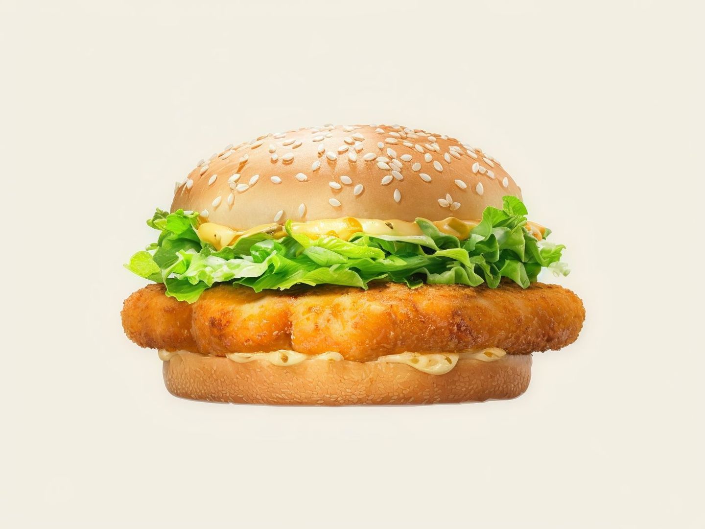 Fish Burger - With Cheese And Eggs