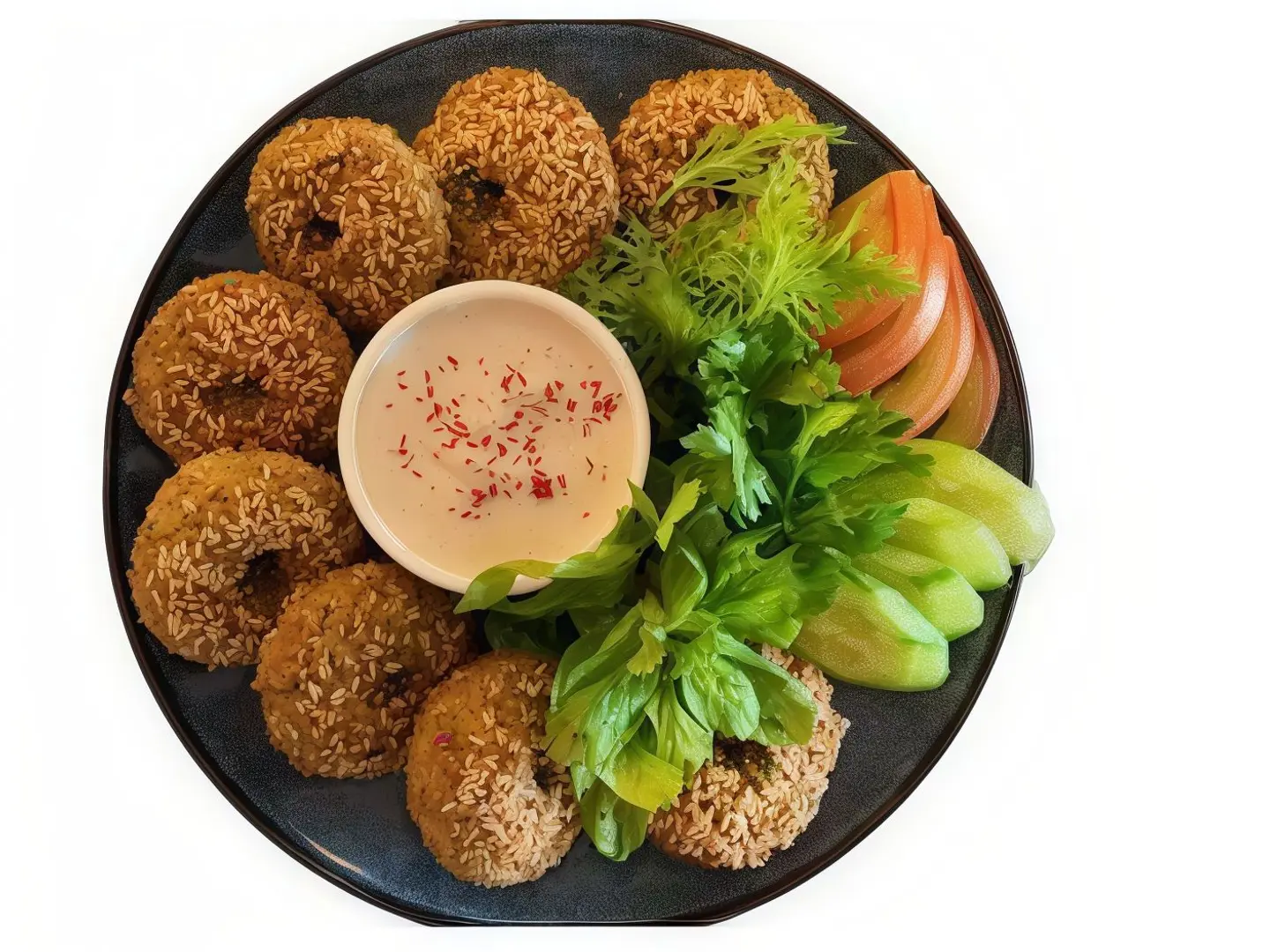 صحن فلافل مع خضار