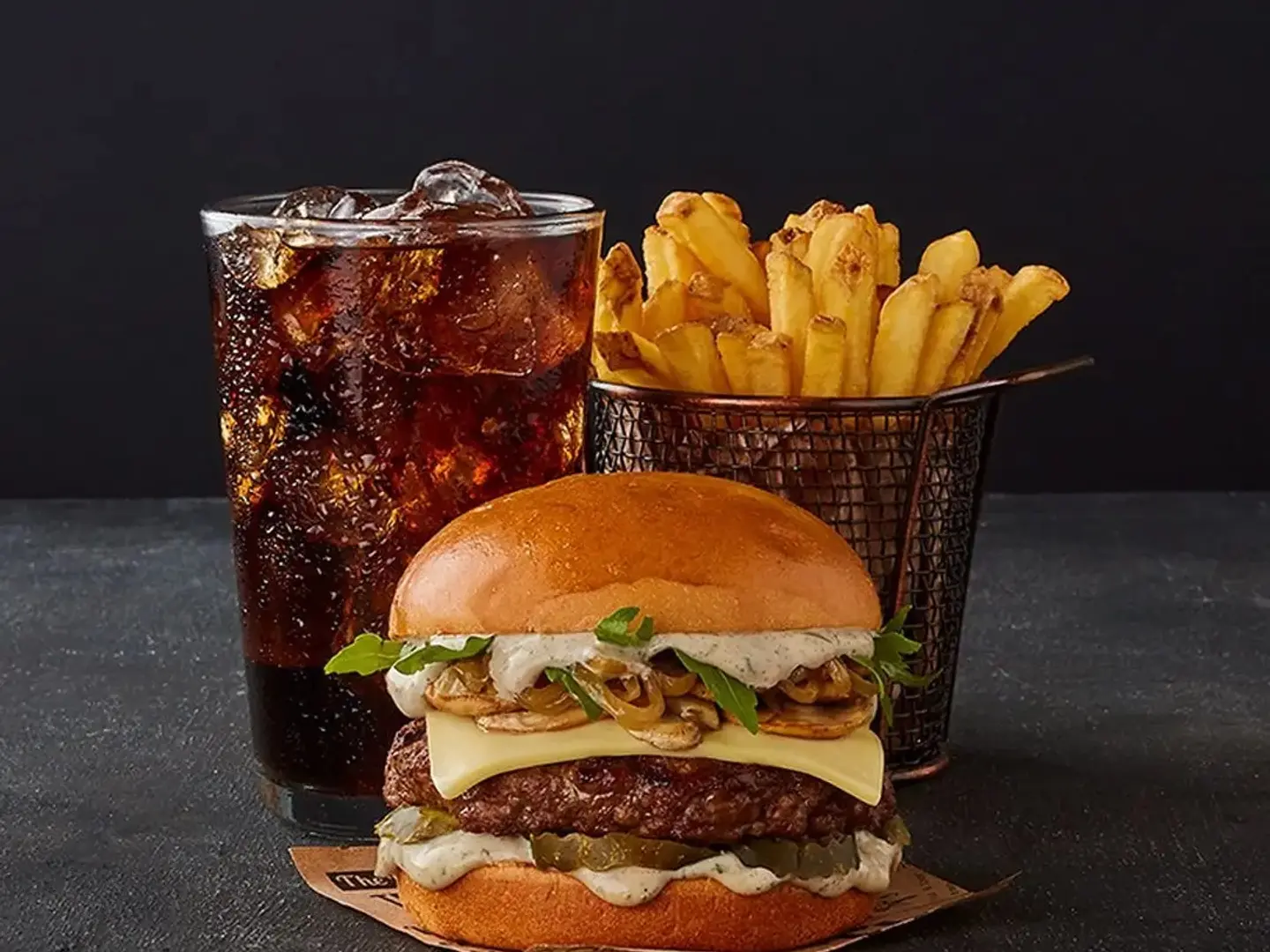 مشروم برجر بالفرن وجبة