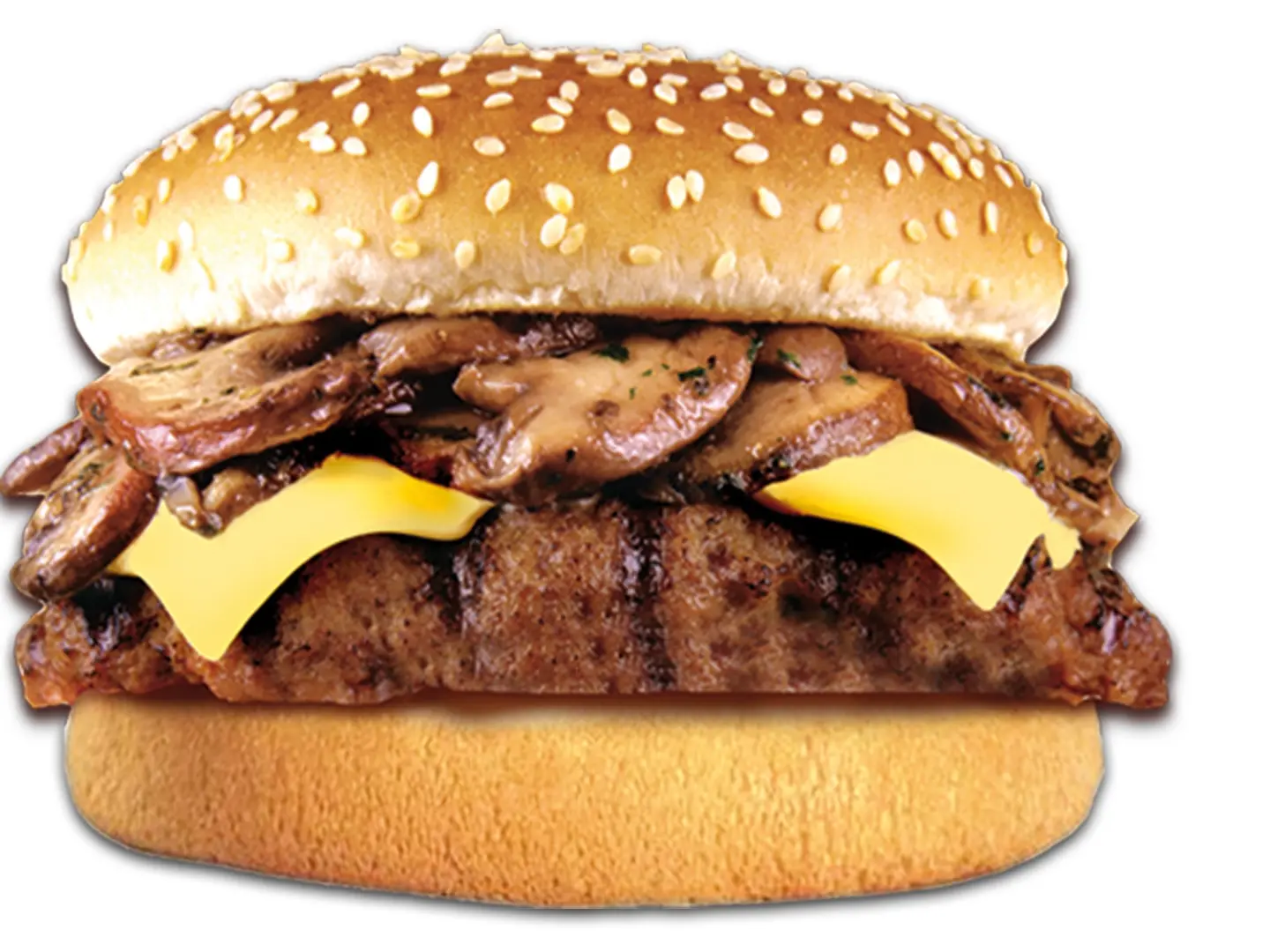 مشروم برجر بالفرن ساندويتش