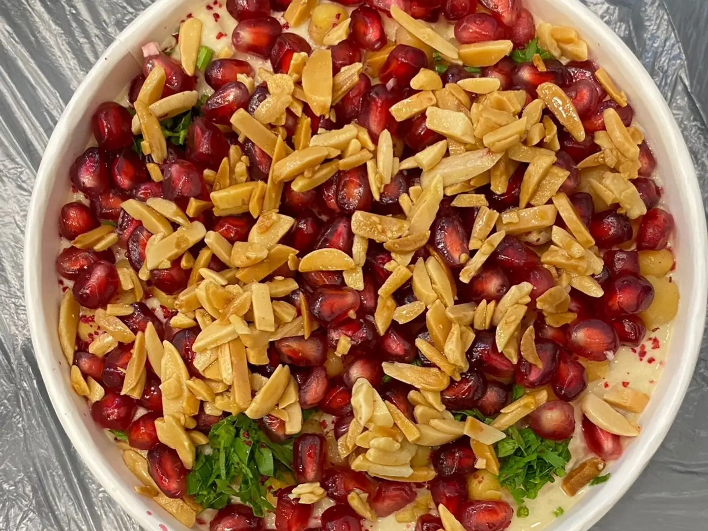 فتة شامية بالرمان