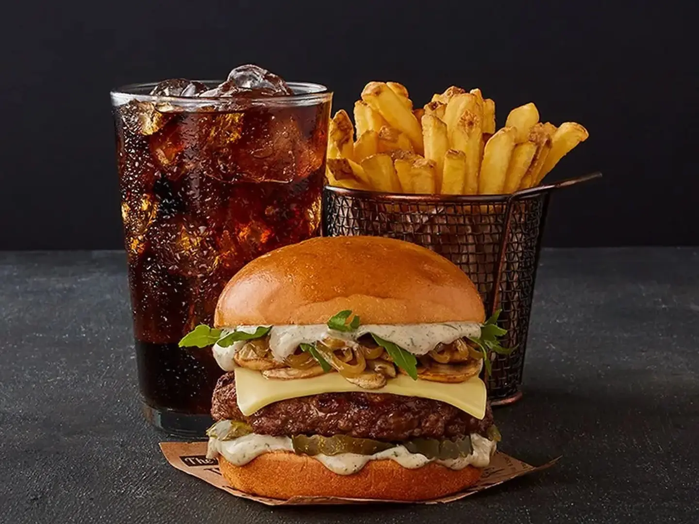 مشروم برجر وجبة