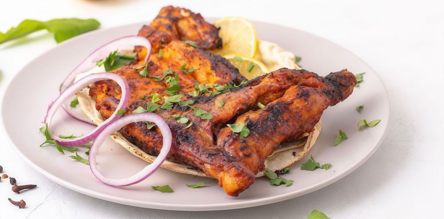 Half Chicken On Charcoal