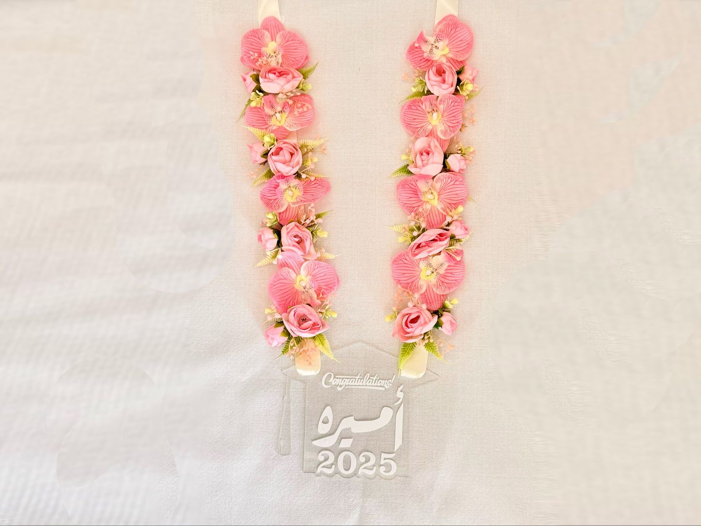 Graduation Hoop Pink With Name