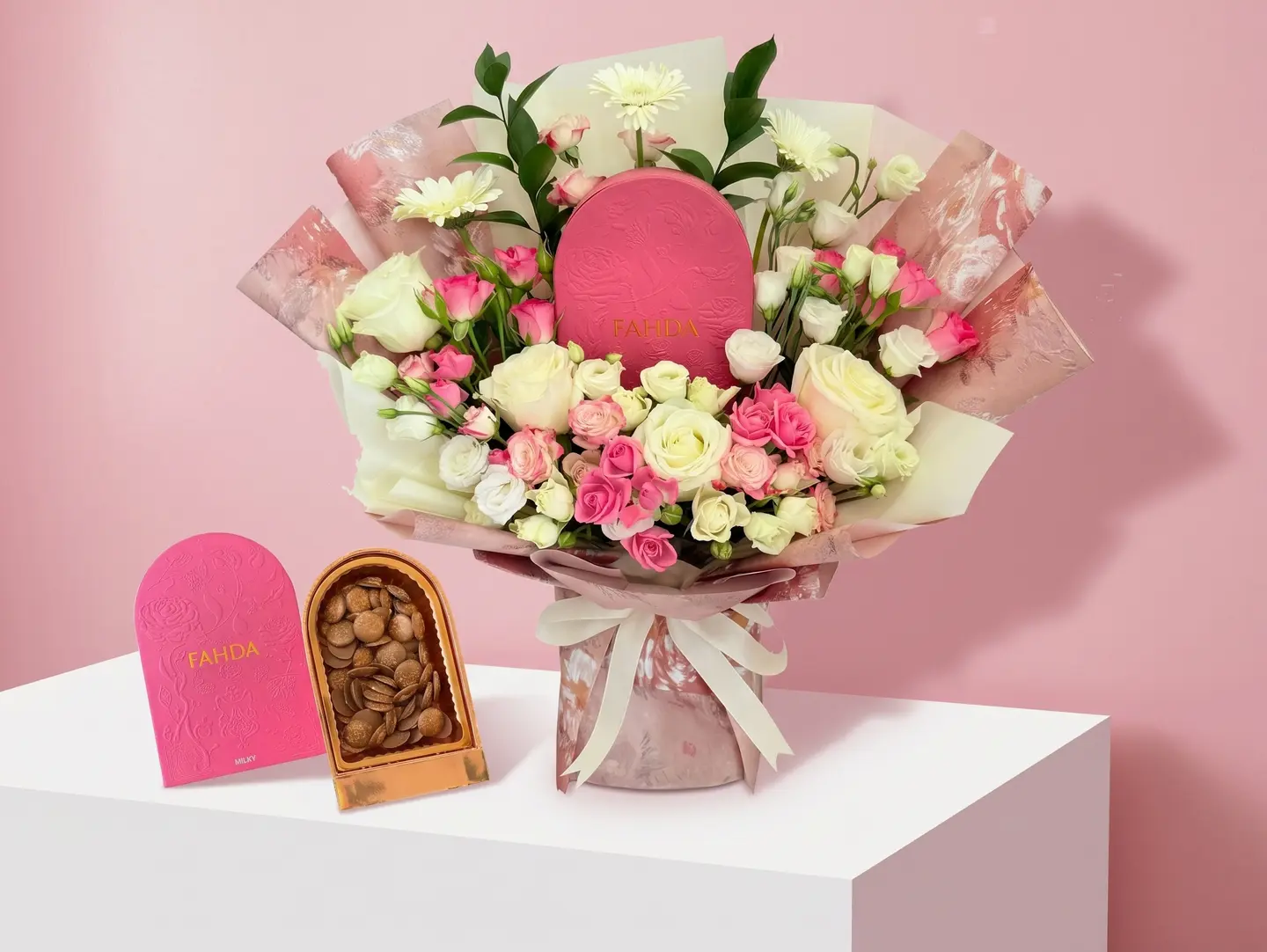 Bouquet Of Roses And Chocolates, Fahda Crispy Solo, Milky
