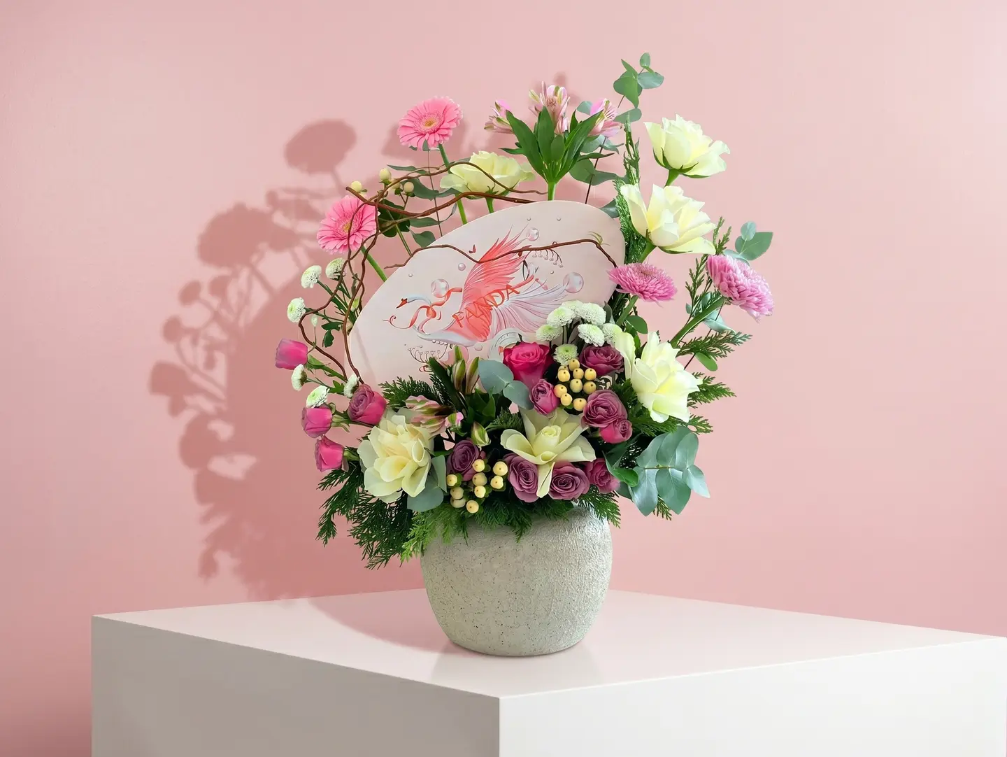 Fahda Chocolate Delicup With Flower Vase