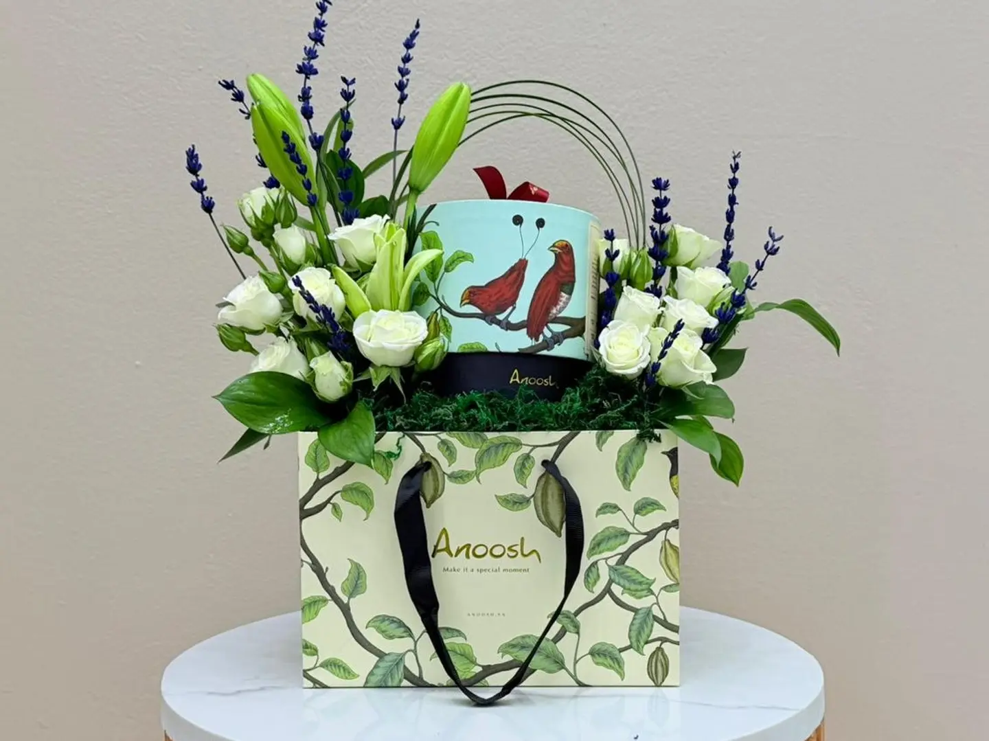 Anoosh Chocolate With White Flower