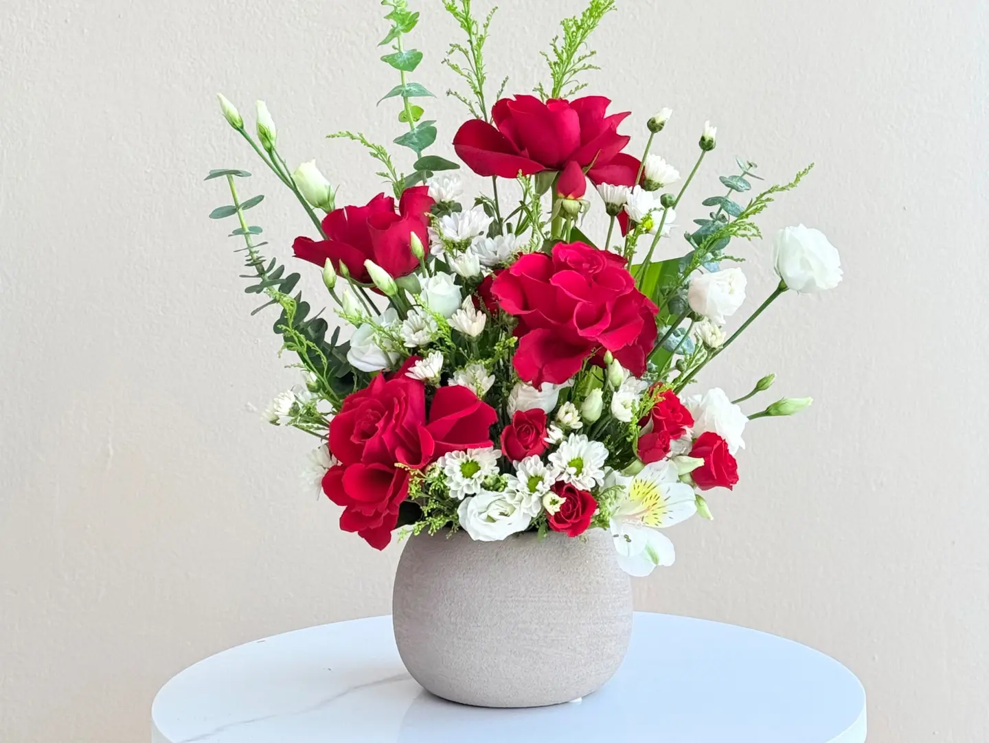 Red Vase Bloom