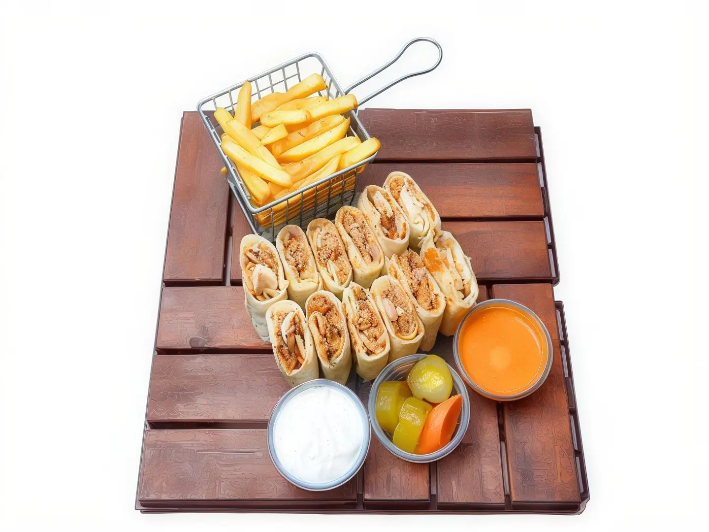Double Arabic Shawarma With Cheese Meal