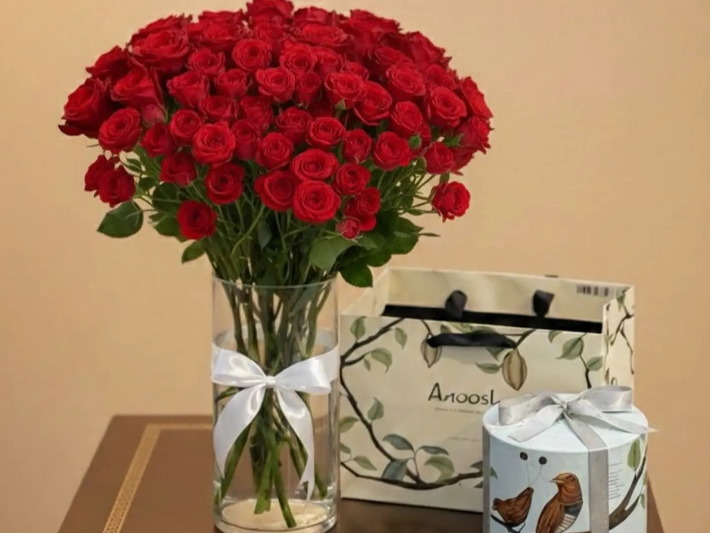 فازة ورد مع شوكولاته انوش 3