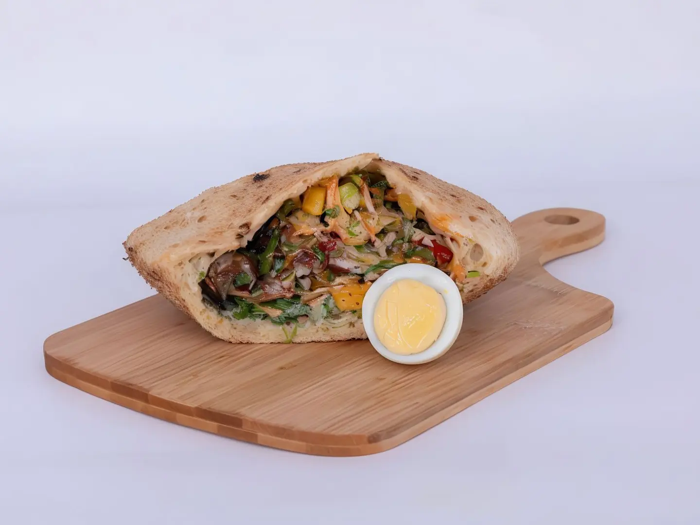 Taameya With Eggs And Cheese Sandwich